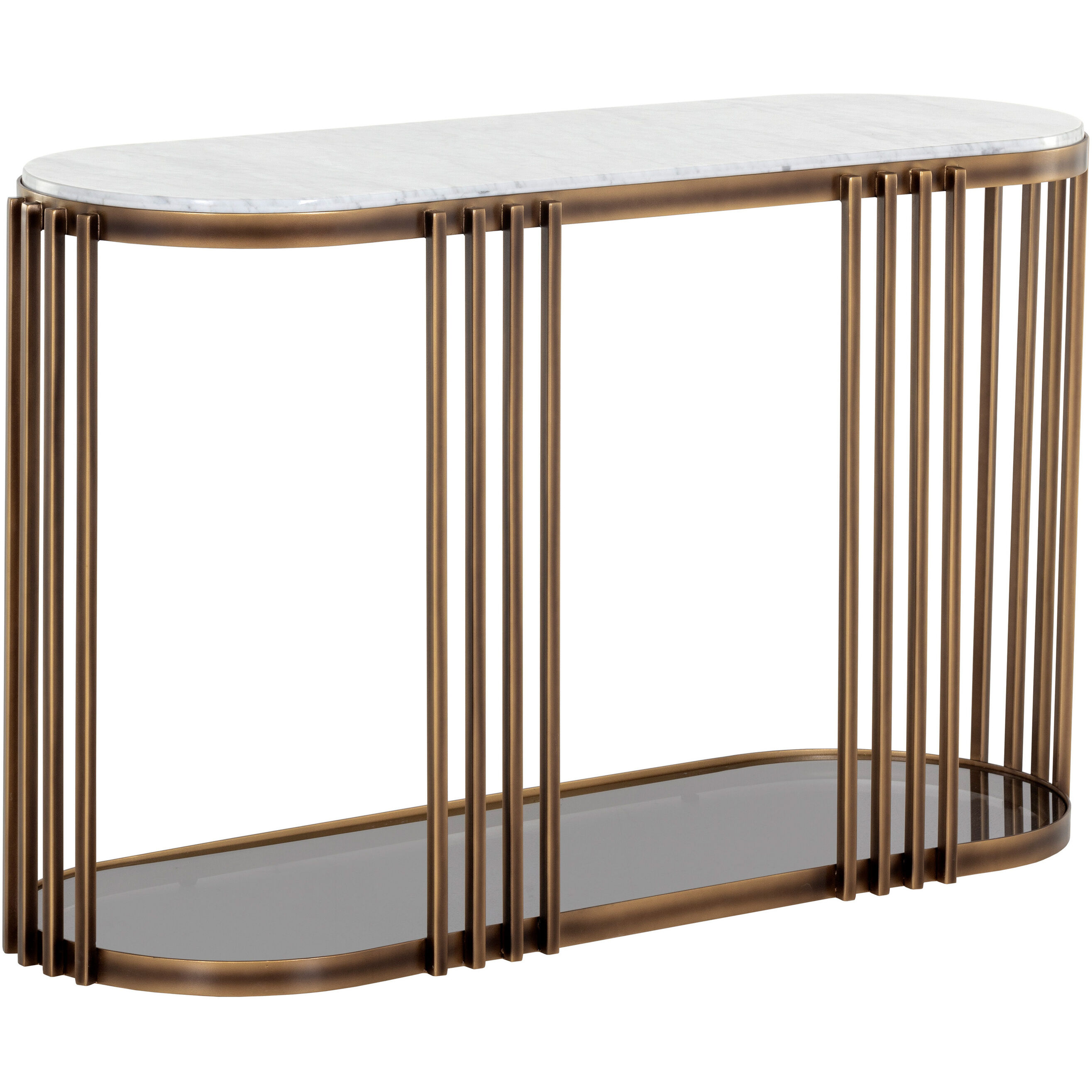 Naxos 50.5 X 18 inch White / Rustic Bronze Console Table